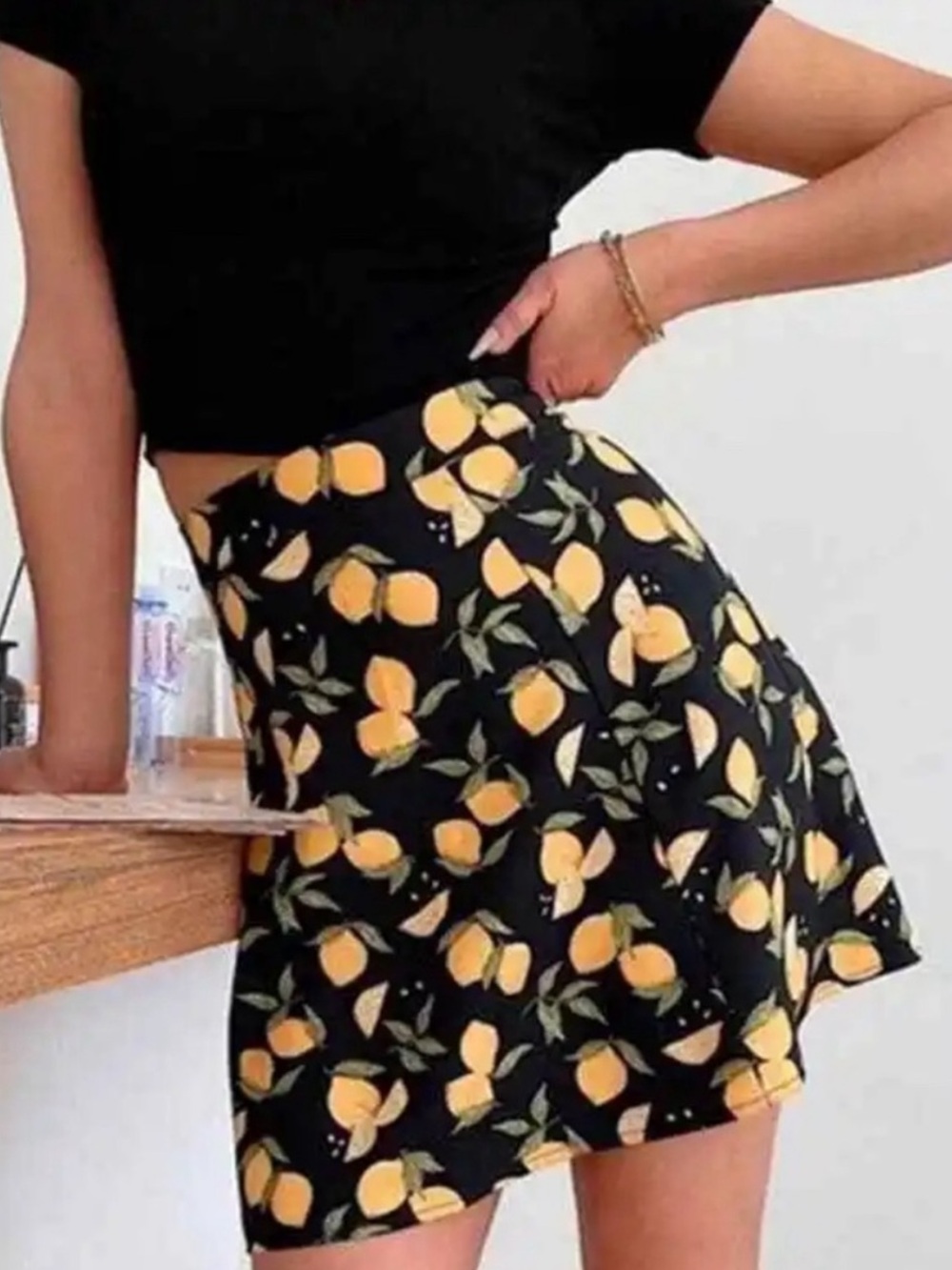 Philosophy Lemon Print Skirt Mini A Line